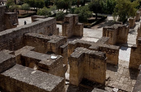 Medina Azahara, ruins of the palace city. Palace complex private chambers. built in ca 945