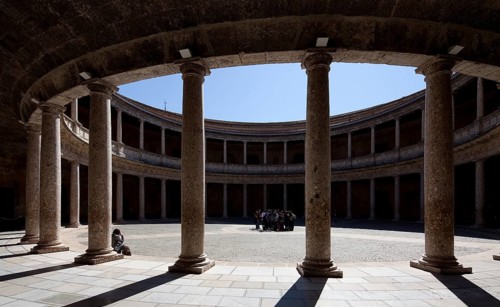 Palace of Charles V, begun in 1526, inner courtyard