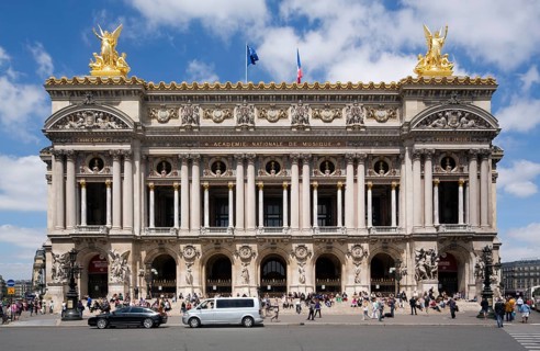 Opera built in 1875 by Charles Garnier, entrance façade