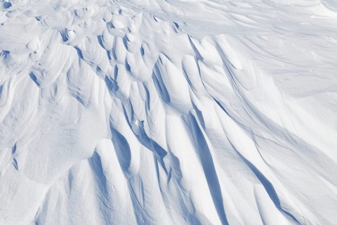 Nature, snow drift pattern on the Saint Lawrence River, Province of Quebec, Canada, North America