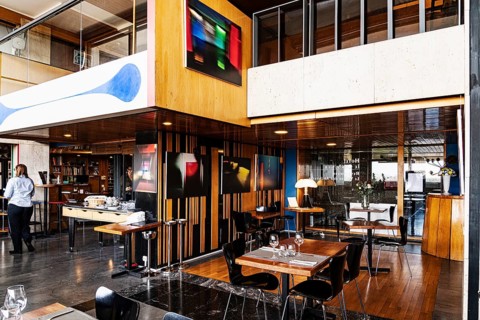 Restaurant in the Le Corbusier House, landmark, Marseille, France, Europe
