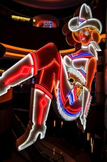 Vegas Vicky Cowgirl, Neon Art, Circa Hotel, Las Vegas, Nevada, USAVegas Vicky Cowgirl, Neon Art,
