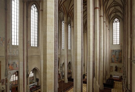 View from the organ loft to the east into the south aisle, St., Sankt, Saint