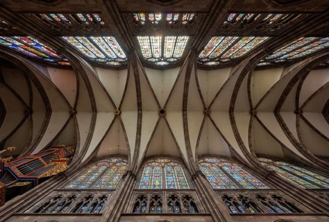 Strasbourg Cathedral, Cathédrale Notre-Dame de Strasbourg, vault of the central nave