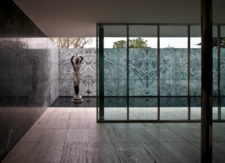 Barcelona Pavilion Pavilion of the 1929 World Exhibition, rebuilt 1983-1986, interior with