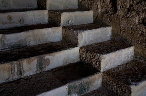 Castle, main staircase with staggered steps, St., Saint, Saint