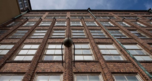 Former hosiery factory VEB Feinstrumpfwerke Oberlungwitz, now ROGO Strumpfwerke GmbH, facade