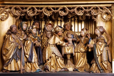 Altar of the Cross, Antwerp retable from the 16th century, detail, St., Sankt, Saint