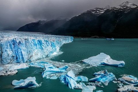 Perito Moreno Glacier, glacier tongue, glacier break, Los Glaciares National Park, Santa Cruz,