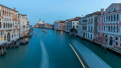 View from the Ponte dell'Academia onto the Grand Canal and the Basilica di Santa Maria Della
