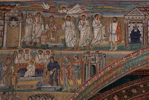 Rome, Roma, Santa Maria Maggiore, Early Christian mosaics on the triumphal arch, 4th-5th century