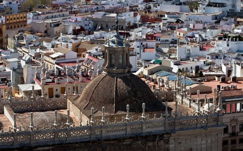 Seville, Baroque church El Sagrario roof zone Seville, St., Saint, Saint