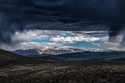 Thunderstorm front on Highway 6, Montgomery Pass, Excelsior Mountains, Nevada, USA, North America