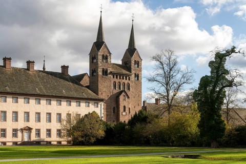 Höxter, Corvey Benedictine monastery, monastery building and westwork of the monastery church