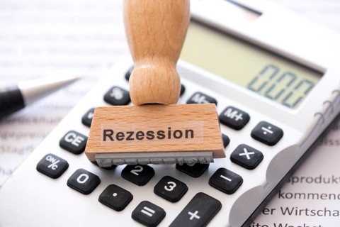 Stamp recession, economic cycle, economy, economic slump, economic downturn