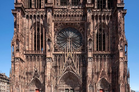 Strasbourg Cathedral, Cath?drale Notre-Dame de Strasbourg, west façade, portals and rose window
