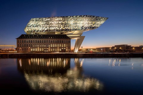 Antwerp, Port House or Havenhuis, completed in 2016, design: Zaha Hadid