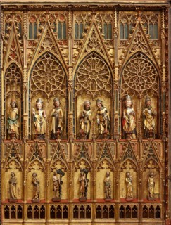 Gold altar, left wing, St., Saint, Saint