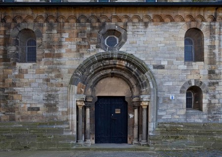 Hecklingen Salzlandkreis Benedictine monastery church 74652 built ca 1175-1225 main portal on the