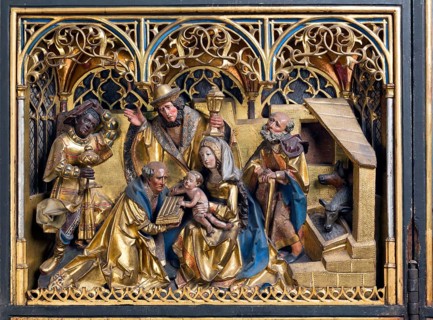 Marian altar (rosary altar) from the Heilig-Geist-Hospital), around 1525, The three holy kings, St