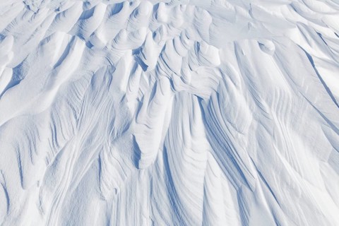 Nature, snow drift pattern on the Saint Lawrence River, Province of Quebec, Canada, North America