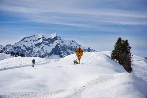 Hikers in the Lechtal Alps, Tyrol, Austria, Europe