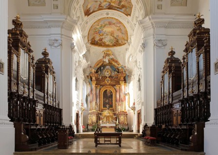 Choir organs by Johann Nepumuk Holzhey, view to the altar, St., Sankt, Saint