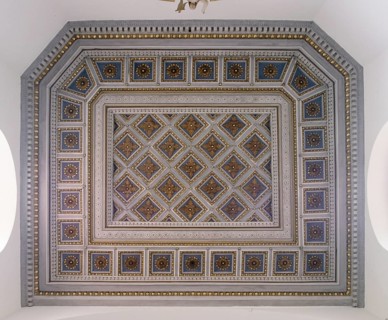 Parish church of St Regina, coffered ceiling in the choir, St, Saint, Saint
