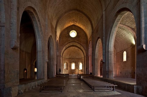 Cistercian monastery founded in 1146, church, interior facing east, St., Sankt, Saint