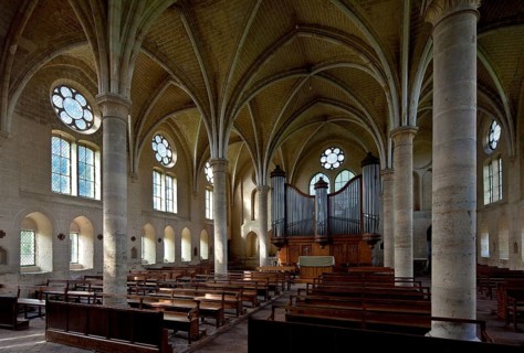 Cistercian abbey mid-13th century, Former infirmary, today chapel, interior facing north-west, St.,
