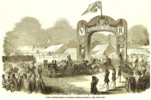 Native entertainment to European troops at Bombay Mumbai, Maharashtra, India, Asia