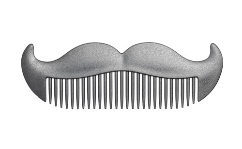 Barber Tools. Hair Comb In The Form Of Mustache. The Barber Symbol. Isolated