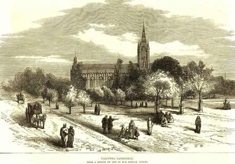 Calcutta cathedral, 5th February 1876, Calcutta Kolkata, West Bengal, India, Asia
