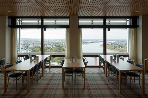 Former high-rise parliament building Langer Eugen, built 1966-1969 by Egon Eiermann, today