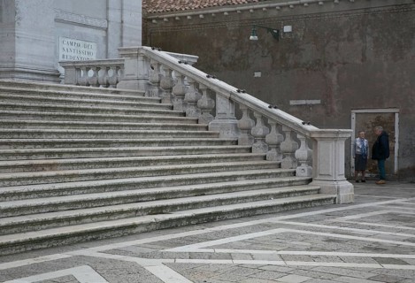 Italy Venice Giudecca Island -513 Redentore Church 1577-92 after plan by Palladio Grand staircase