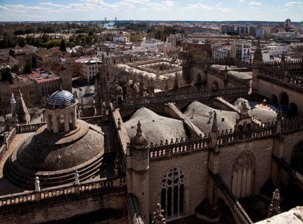Seville, Cathedral. Domed roof with lantern over the Royal Chapel of Seville, St, Saint, Saint