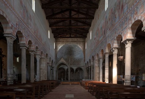 San Piero a Grado near Pisa, basilica from the 10th century, interior, view to the west with