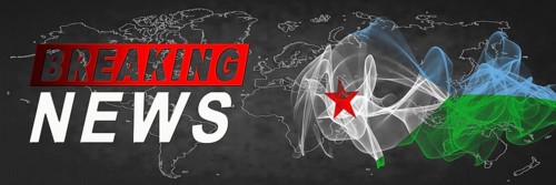 Djibouti Breaking News, Smoke Flag Background