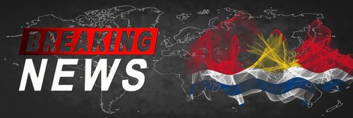 Kiribati Breaking News, Smoke Flag Background