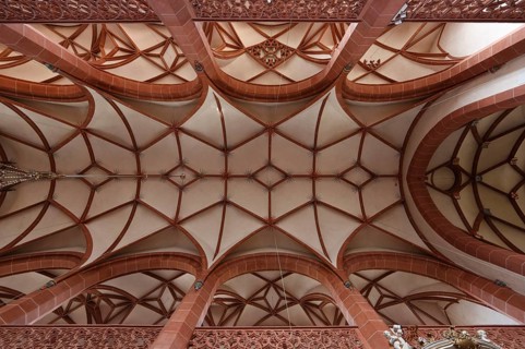 Rheingau Cathedral, view into the vault, St., Saint, Saint
