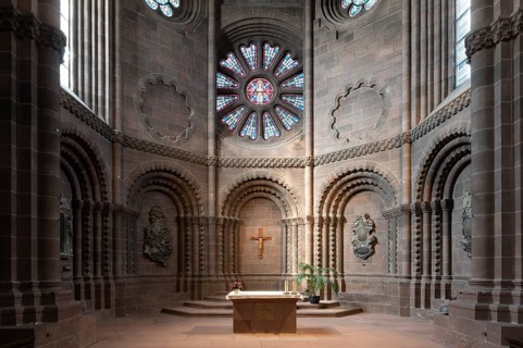 Worms, St Peter's Cathedral, west choir with round windows
