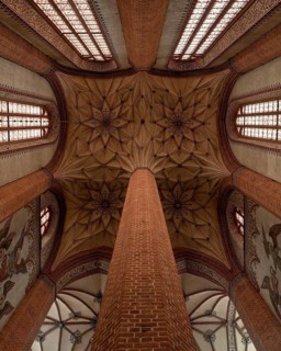 Former Cistercian church, central nave vaulting Oblique view to the east, St., Sankt, Saint