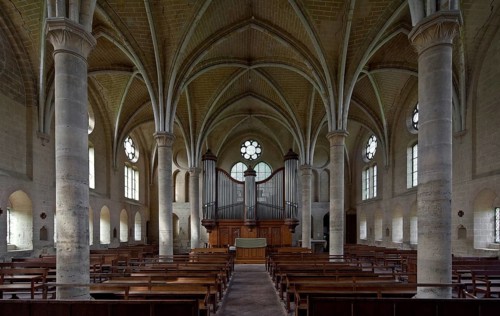 Cistercian abbey mid-13th century, Former infirmary, today chapel, interior facing north, St.,