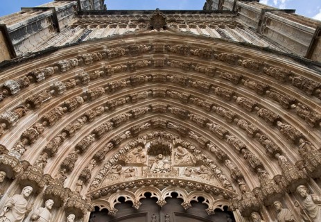 West portal, tympanum and archivolts, St., Sankt, Saint