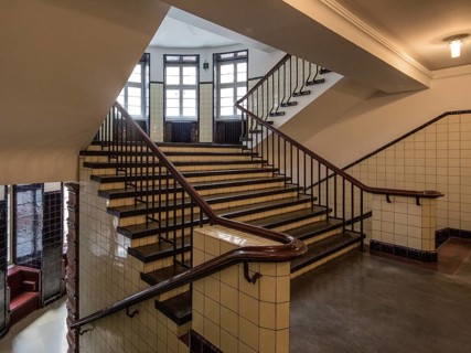 Hamburg Kontorhaus CHILEHAUS, built 1922-24 by Fritz Höger, staircase on the first floor