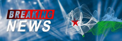 Djibouti Breaking News, Smoke Flag Background
