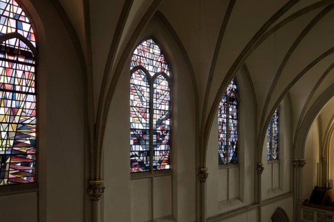Southern clerestory with windows by Anna Schneider-Lang, St., Sankt, Saint