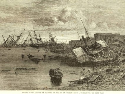 Effects of the cyclone on Calcutta Kolkata, West Bengal, India, Asia