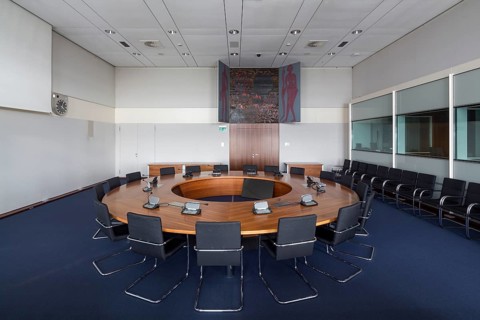 Former parliamentary tower Langer Eugen, built 1966-1969 by Egon Eiermann, today headquarters of