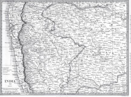 A map of India III, Bombay now Mumbai, Maharashtra, India, Asia